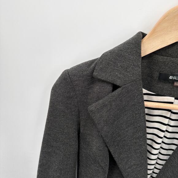 41HAWTHORN Stitch Fix Charcoal Gray Stretch Collared Blazer // XS - Picture 3 of 9